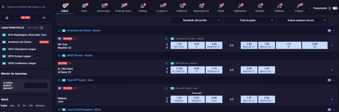 Sportaza casino sección de apuestas deportivas en directo Sportaza casino apuestas deportivas en vivo con partidos, cuotas y mercados disponibles